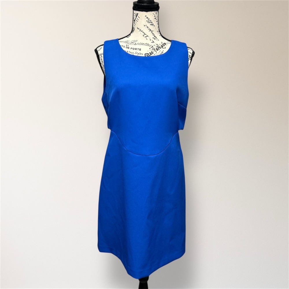 Anthropologie Mare Mare Blue Mini Dress Cutout Shift Spring Wedding Guest